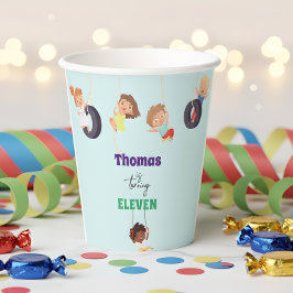 Abenteuer auf dem Seilpark Kindergeburtstag Pappbecher