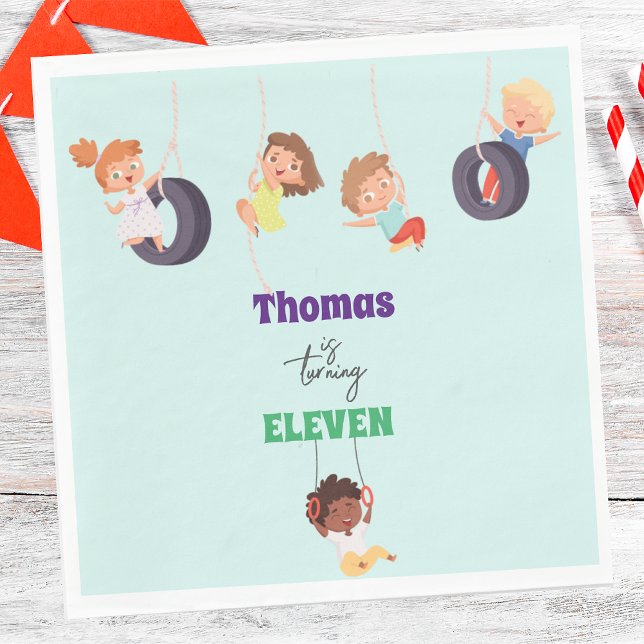 Abenteuer auf dem Seilpark Kindergeburtstag Serviette (Von Creator hochgeladen)