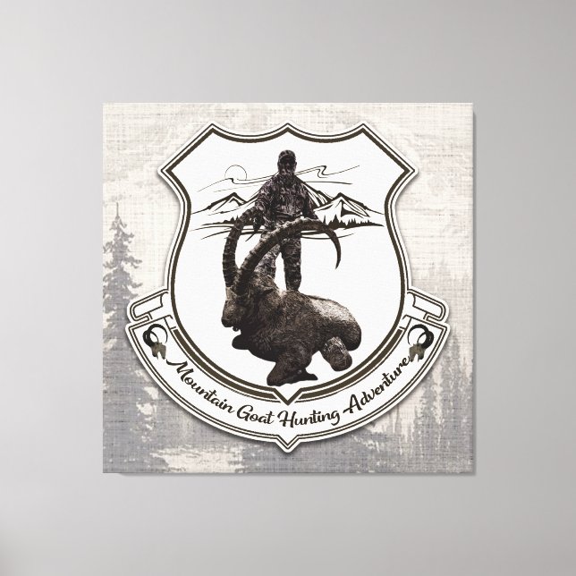 Abenteuer auf der Jagd auf Bergziegen - Plakat Leinwanddruck (Vorderseite)