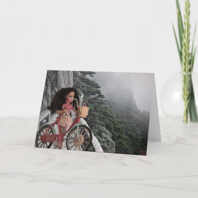 Abenteuer auf meinem Fahrrad. Karte (Vorderseite)