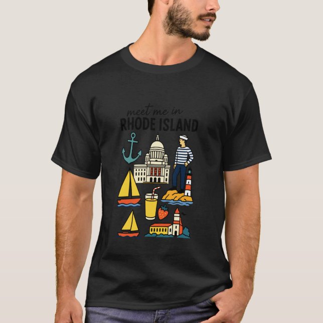 Abenteuer auf Rhode Islands Küstengewässern T-Shirt (Vorderseite)