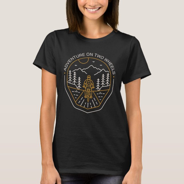 Abenteuer auf zwei Rädern T-Shirt (Vorderseite)