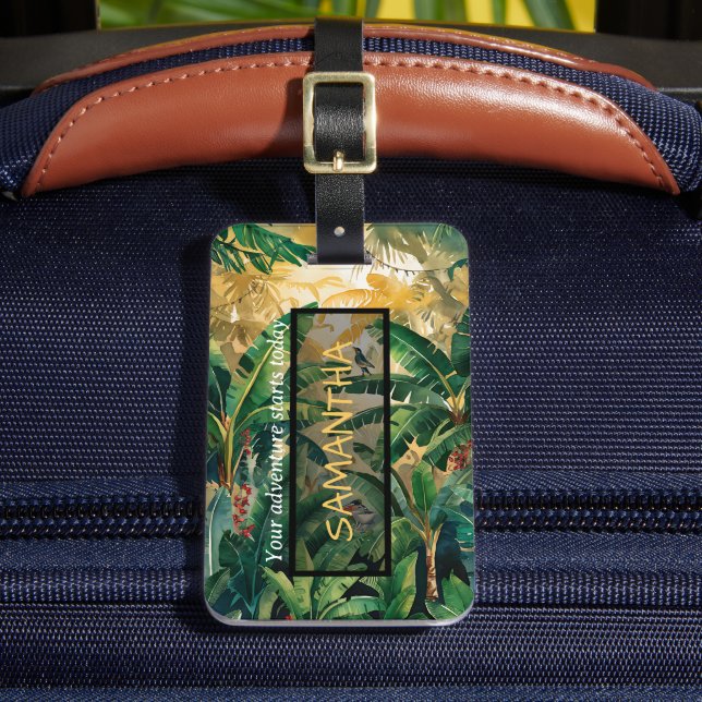 ABENTEUER BANANA JUNGLE INDIVIDUELLE NAME Gepäckma Gepäckanhänger (Vorderseite Insitu 2)