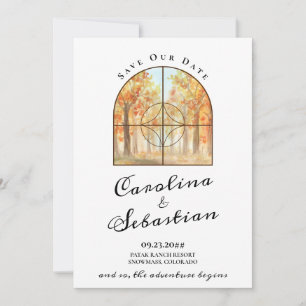 Abenteuer Begin Rocky Mountain Hochzeit in Urlaubs Save The Date