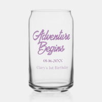 Abenteuer beginnt 1. Geburtstag Name Datum einfach