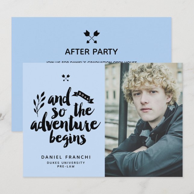 Abenteuer beginnt Abschluss Ankündigung (Vorne/Hinten)