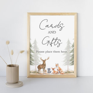 Abenteuer Beginnt Baby Shower Karten und Geschenke Poster