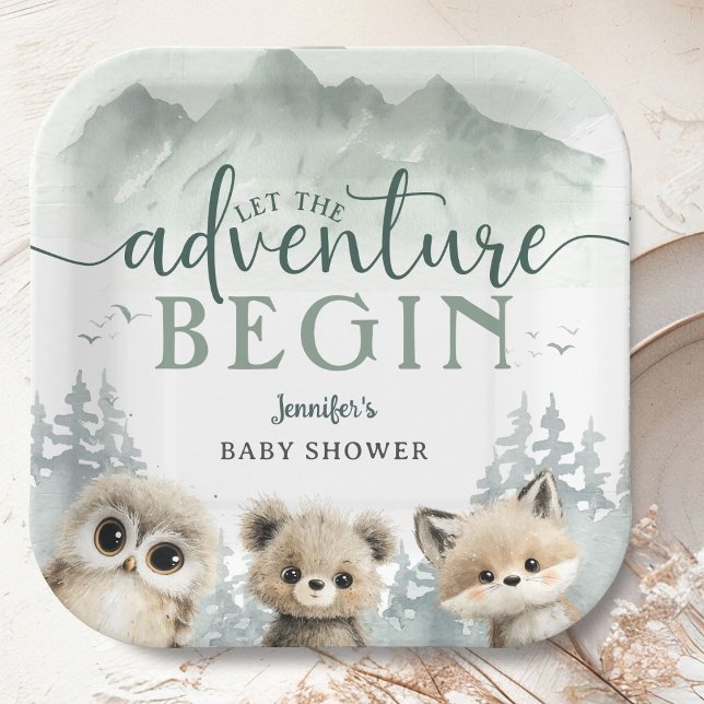 Abenteuer Beginnt Baby Shower Waldberg Pappteller (Von Creator hochgeladen)