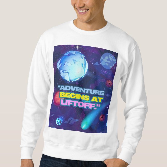 Abenteuer beginnt bei einem isolierten Schuster Sweatshirt (Vorderseite)