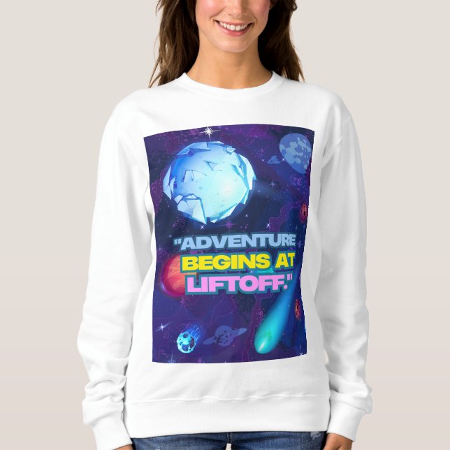 Abenteuer beginnt bei einem isolierten Schuster Sweatshirt (Vorderseite)