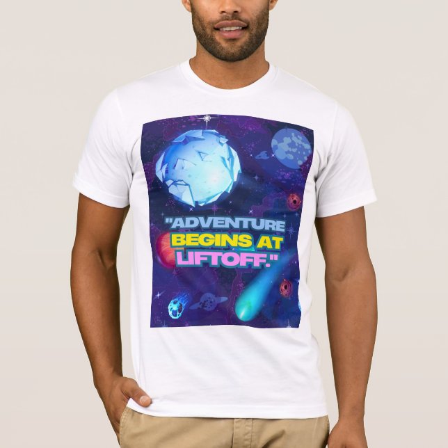 Abenteuer beginnt bei einem isolierten Schuster T-Shirt (Vorderseite)