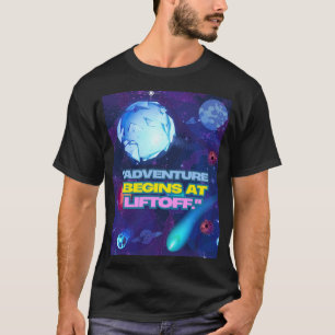 Abenteuer beginnt bei einem isolierten Schuster T-Shirt