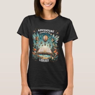 Abenteuer beginnt in Ihrer Bibliothek Sommerferien T-Shirt