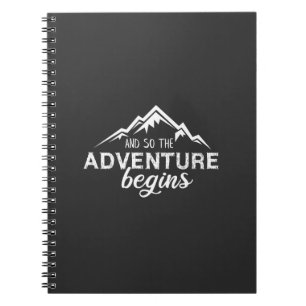 Abenteuer beginnt notizblock