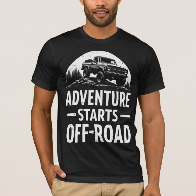 Abenteuer Beginnt Off-Road T-Shirt (Vorderseite)