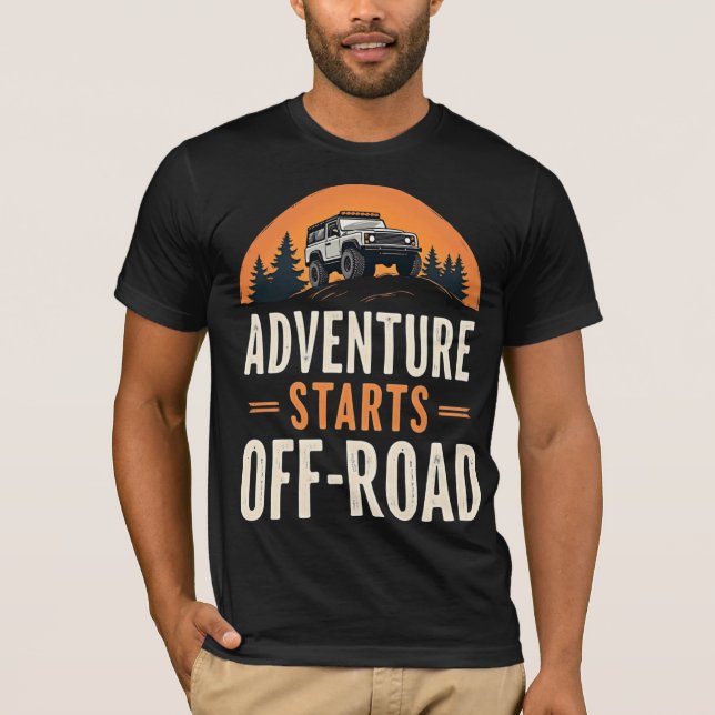 Abenteuer Beginnt Off-Road T-Shirt (Vorderseite)