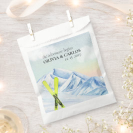 Abenteuer beginnt Skiberg Winter Hochzeit Gefallen Geschenktütchen