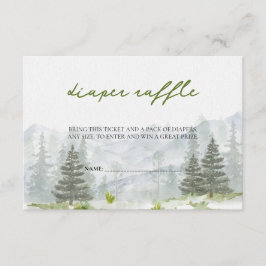 Abenteuer beginnt Wald-Windeln-Raffle Begleitkarte