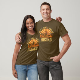 Abenteuer Berg Sonnenuntergang Einfachheit Wandern T-Shirt