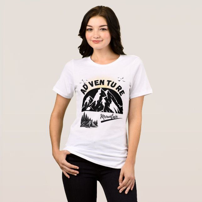 Abenteuer-Berg-T-Shirt  Tri-Blend Shirt (Vorderseite voll)