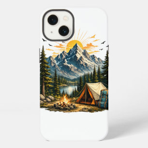 Abenteuer Bergcamping Sonnenuntergang Natur  iPhone 13 Hülle