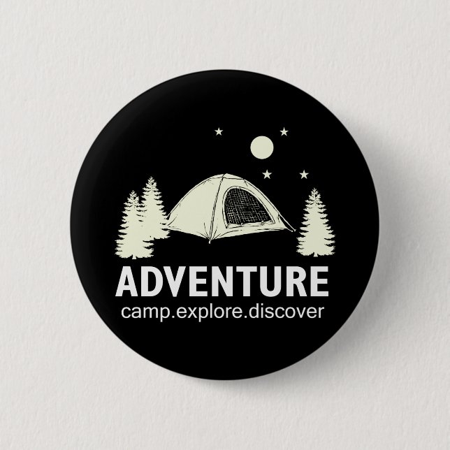 Abenteuer-Camp: Erkunden und Entdecken Button (Vorderseite)