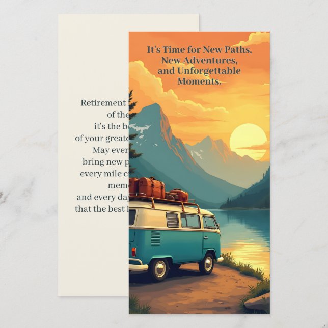 Abenteuer-Camper-Berg-Sonnenuntergangs-Szene im Ru (Vorne/Hinten)