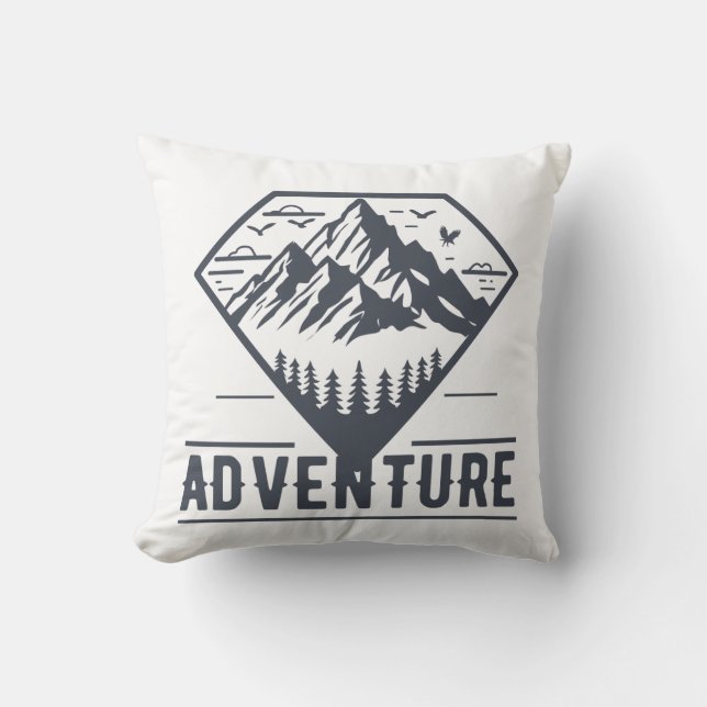 Abenteuer der modernen geometrischen Natur Kissen (Vorderseite)