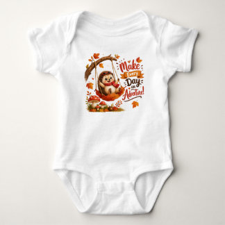 Abenteuer des Herbst-Igels – Süßes Waldtier Baby Strampler