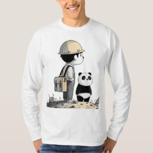 Abenteuer des jungen Ingenieurs und Seiner Panda T-Shirt