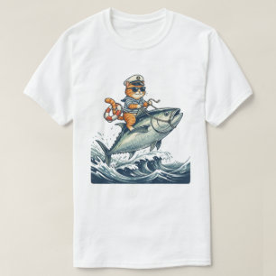 Abenteuer des Kapitäns Vintage-Angeln T-Shirt