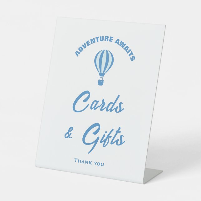 Abenteuer erwartet Baby Shower Cards & Gifts Unter Sockelschild (Vorderseite)