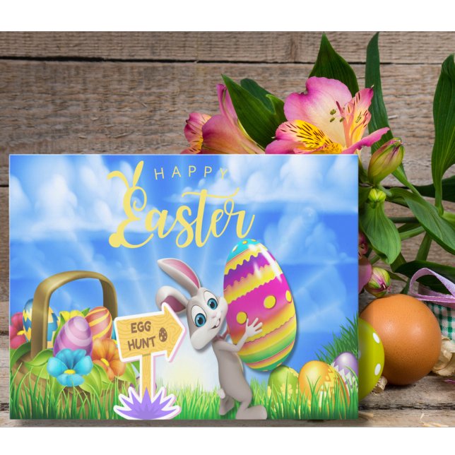 Abenteuer erwartet die Große Ostereierjagd Feiertagspostkarte (Von Creator hochgeladen)