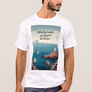 Abenteuer erwartet, direkt außerhalb des Horizonts T-Shirt