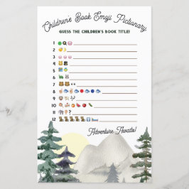 Abenteuer erwartet!Emoji Pictionary Baby Shower Ga