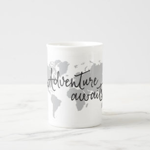 Abenteuer erwartet Karten-Tasse Prozellantasse