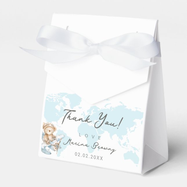 Abenteuer erwartet, Niedlicher Teddybär Geschenkschachtel (Vorderseite)