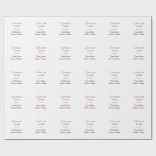 Abenteuer erwartet Paarschau Name Datum rosa blau Geschenkpapier