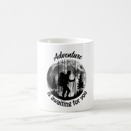 Abenteuer erwartet Sie im Freien Kaffeetasse