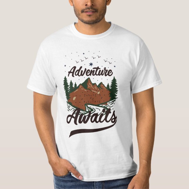 Abenteuer erwartet T-Shirt (Vorderseite)