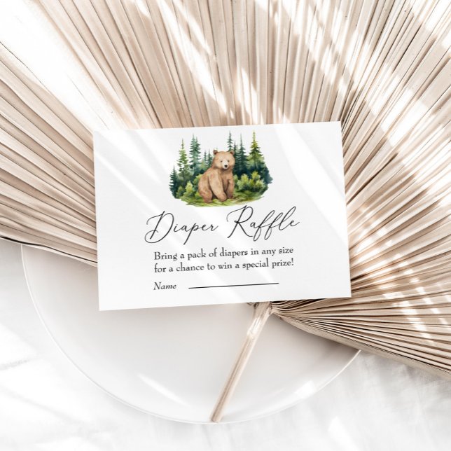 Abenteuer erwartet Waldlandbärentaucher-Raffle Begleitkarte (Von Creator hochgeladen)