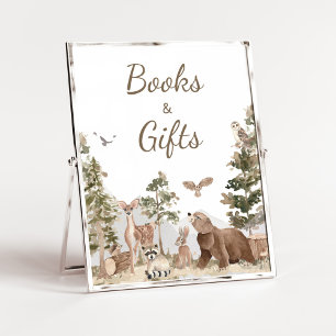 Abenteuer erwartet Woodland Animals Bücher und Ges Poster