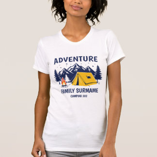 Abenteuer Familien-Camping-Treffen Berg T-Shirt