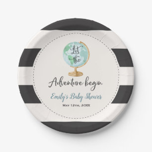 Abenteuer fängt Babyparty-Pappteller 7" an Pappteller