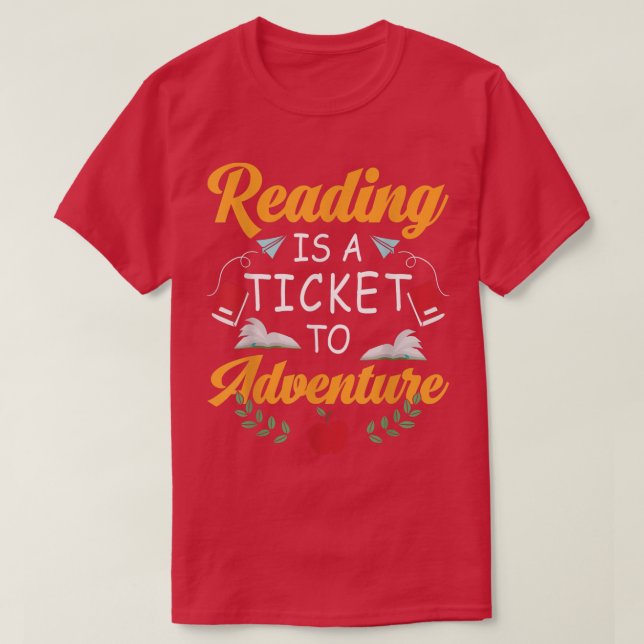 Abenteuer Funny Book Reader Spaß Love lesen T-Shirt (Design vorne)