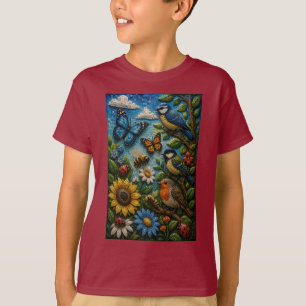 Abenteuer-Garten 3D-Mosaik-T-Shirt T-Shirt