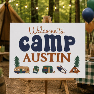 Abenteuer Geburtstag Individuelles Camp Schild