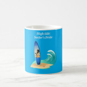 Abenteuer "Hoher Tide: Surfer's Pride" Strand Kaffeetasse
