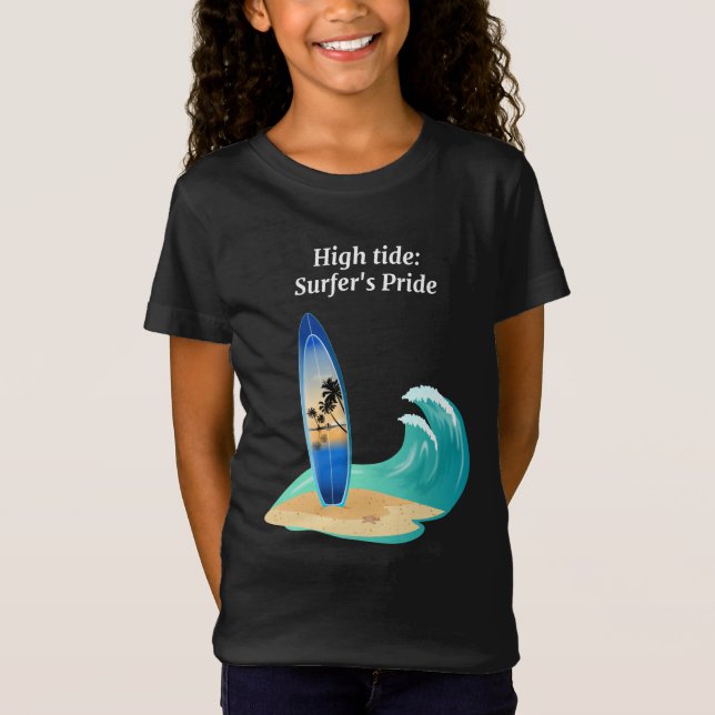 Abenteuer "Hoher Tide: Surfer's Pride" Strand T-Shirt (Vorderseite)