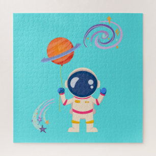 Abenteuer im Spaceman-Cartoon. Puzzle